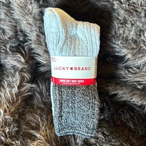 Lucky Brand Gray Super Soft Boot Socks